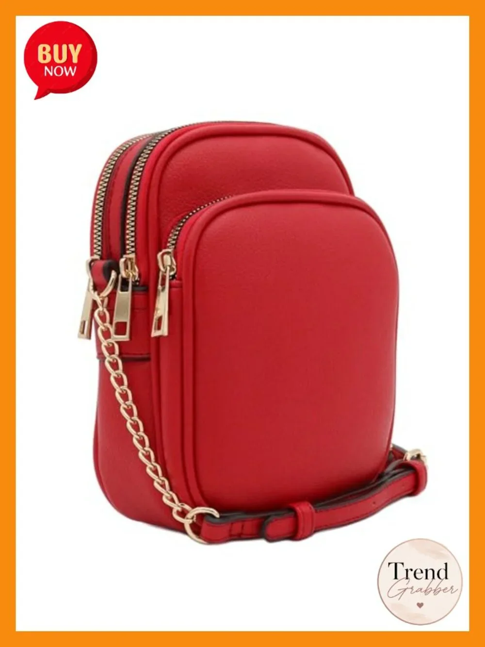 Faux Leather Multi Pocket Casual Medium Crossbody Bag Adjustable Strap